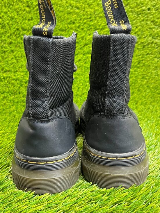 Dr. Martens Combs Mens Size 8 Black Classic Outdoor Lace Up Ankle Combat Boots
